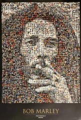 Bob Marley Photomosaic Poster by Robert Silvers 36×24 Reggae Legend Wall Art New