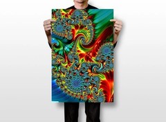 Psychedelic Classic Fractals Geometrical Patterns Wall Home Decor – POSTER 20×30