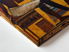 Canvas Optimization Egyptian Traditional Depicts Seated Figures Wall Art