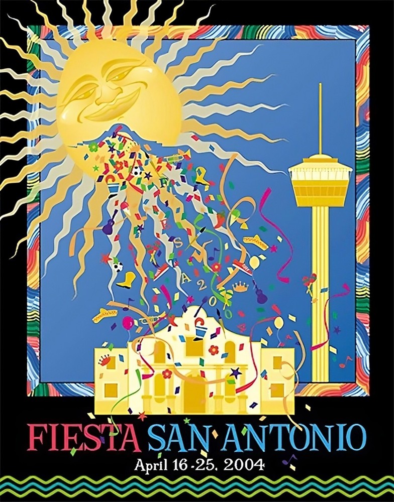 SAN ANTONIO FIESTA 2004 POSTER 24 X 36 Inches Looks beautiful