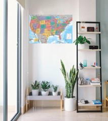 Map Of The United States Of America – Poster / Print (Usa Map) (Size: 36″ X 24″)