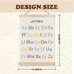 Classroom Wall Decor, Numbers and Alphabet Educational Wall Art Poster, Alpha…