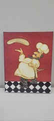 Fat Chef Stretched Canvas Wall Art Home Is In The Kitchen Cafe Lot Of 2