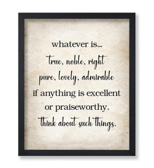 Philippians 4:8 Poster – Whatever is True Print – Bible Verse Art – Scripture…