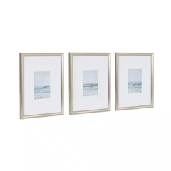 3-Piece Adylnn Silver Framed Beach Art Set 15 In. X 12 In.