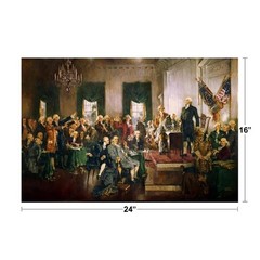 Signing Of Constitution Historic Scene Painting USA Motivational Poster 24×16