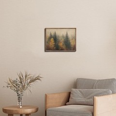Autumn Forest Canvas Wall Art, Classical Retro Fall Forest Andscape Trees Can…