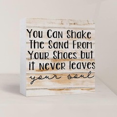 Coastal Style Wood Sign Small Tabletop Ornament Hanging Decor 8*8in