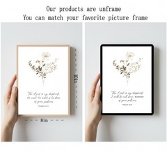 6Pcs Bible Verses Floral Wall Art Christian Wildflower Poster Prints Scriptur…