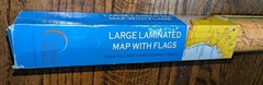 Extra Large 48″ Inch USA Laminated Wall Map Learning Reference School With Flags