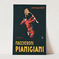 Maccheroni Pianigiani, 1922 Vintage Ads Pasta Kichen Food Wall Art Poster Print