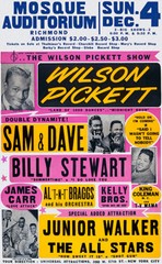 Wilson Pickett – Sam & Dave – Mosque Auditorium – 1966 – Concert Poster