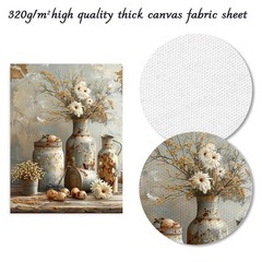 Dazzlewall Daisy Floral Wall Art, Vintage Rustic 16″L x 12″W, Multicolour