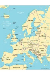 Political Map of Europe Cool Wall Decor Art Print Poster 24×36