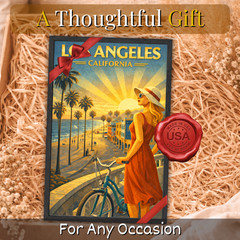 Los Angeles California Travel Poster Framed 11×17 Venice Beach Wall Art Retro