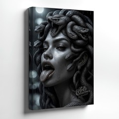 Wall Art Gorgon Medusa Snake Hair Woman Portrait Gothic Dark Fantasy Print Decor