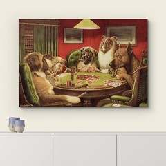 12″x18″ – Canvas Print Wall Art – Dogs Playing Poker Series by C.M Coolidge
