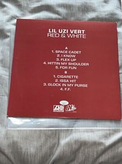 Lil Uzi Vert «RED & WHITE» VINYL SIGNED JSA LETTER VERY RARE EBAY 1/1