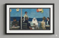 Soir Bleu, by Edward Hopper Framed Print