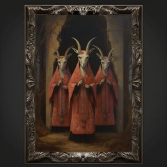 Baphomet Cult 6 Oil Painting Artwork Gothic Print Devil Poster Demonic Art Witch