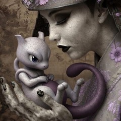 Pokemon Mewtwo Art Print Giclee Fine Art Wall Art Canvas Poster 30×45