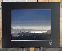San Francisco, the Port of Oakland + Bridges Matted Fine Art Photographic Print
