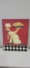 Fat Chef Stretched Canvas Wall Art Home Is In The Kitchen Cafe Lot Of 2