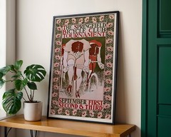 The Springfield Bicycle Club Tournament Bradley (USA) Bicycle 1895 Retro Vintage