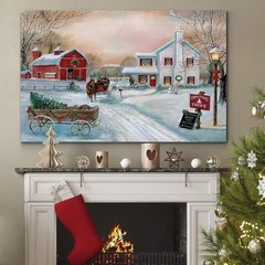 Renditions Gallery Christmas Tree Farm Wall Art 32 in H x 48 in
