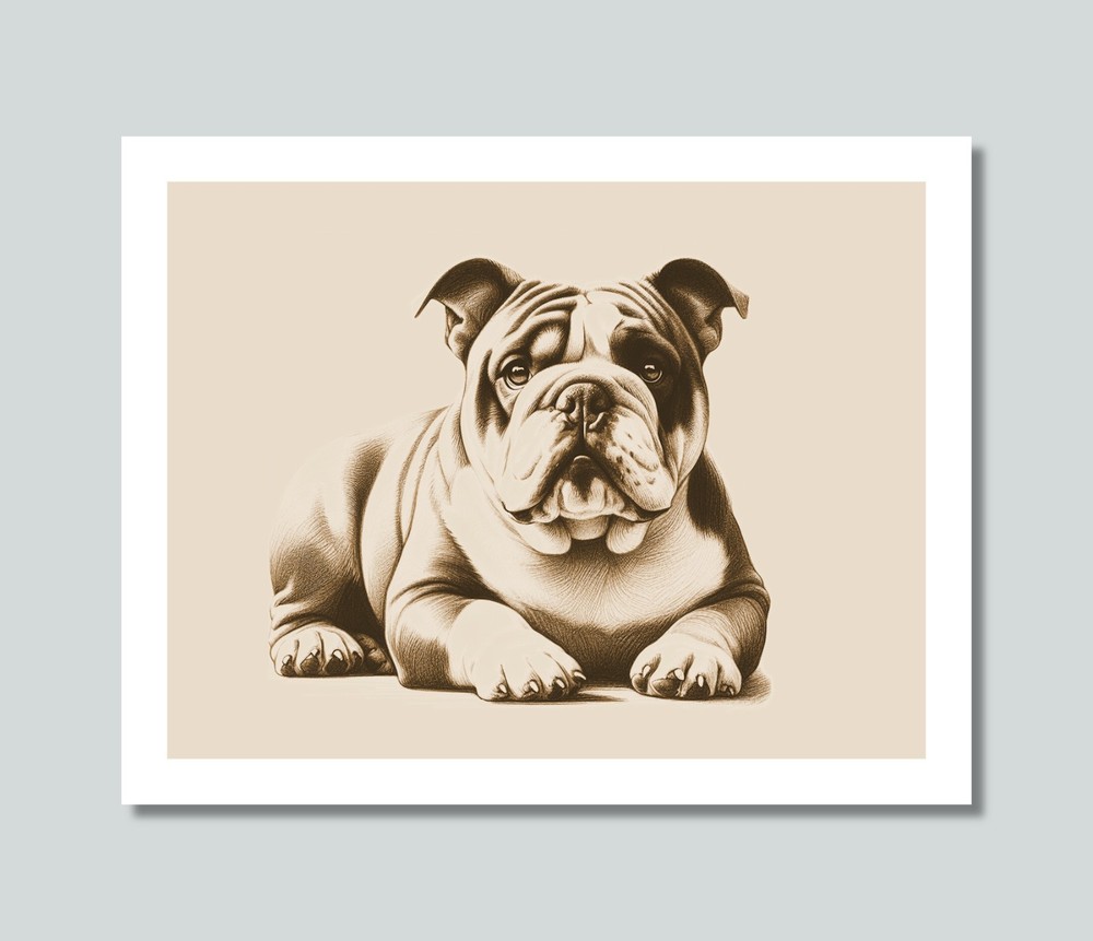 BULLDOG Dog Photo Picture Pet Print in 8×10, 8.5×11 or 11×14 WB3s