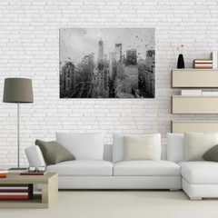 V1257 Amazing Raindrops Window New York City Rain BW Decor WALL POSTER PRINT CA