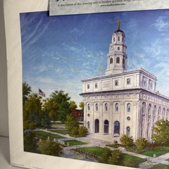 NAUVOO TEMPLE PRINT MATTED chad hawkins 14”X 11”