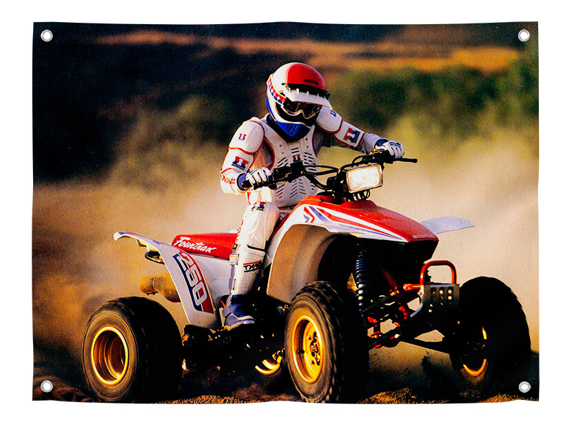 1986 HONDA FOURTRAX 250R TRX QUAD BANNER OEM Brochure Ad