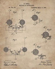 Science Wall Art – 6 Nikola Tesla 8×10 Patent Prints Engineering Gifts Physics