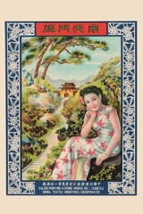 China Chinese Textiles Fabric Dress Silk Road Art Print Poster 24×36