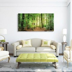 Green Forest Wall Art for Living Room Bedroom Office Large Nature Canvas Wall…