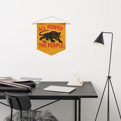 Power to the People Banner Black Panther Party Antiracist banner Protest Sign
