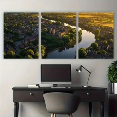 3pcs Historic Shropshire Landscape Perfect Wall Art Canvas Unframed/Framed