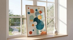 Minimalist Circles Canvas Poster Modern Home Office Apartment Studio Wall Decor