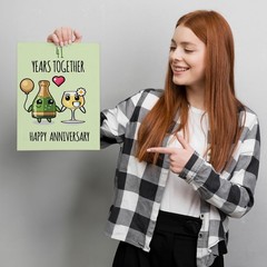 41st Anniversary Poster Unframed – 41 Years Together – Happy 41st Wedding Ann…