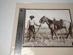 VTG African American Cowboy Western Horse Black & White Wall Art Print New Seale