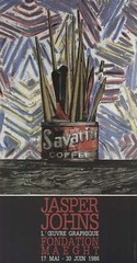 JASPER JOHNS Savarin Cans 31.75″ x 16.75″ Offset Lithograph 1986 Pop Art Multico