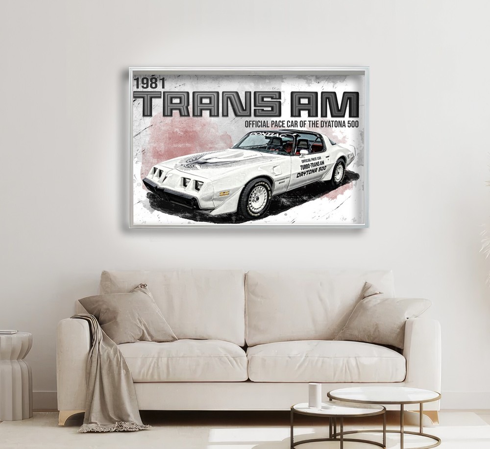 1981 Pontiac Trans Am Daytona 500 official Pace Car 24×36 or 11×17 In Poster