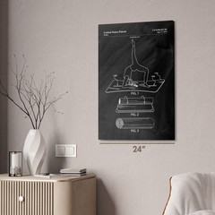Yoga Mat Patent Wall Art: Yoga Gifts, Gym Art, Yoga Decor, Athlete Gifts