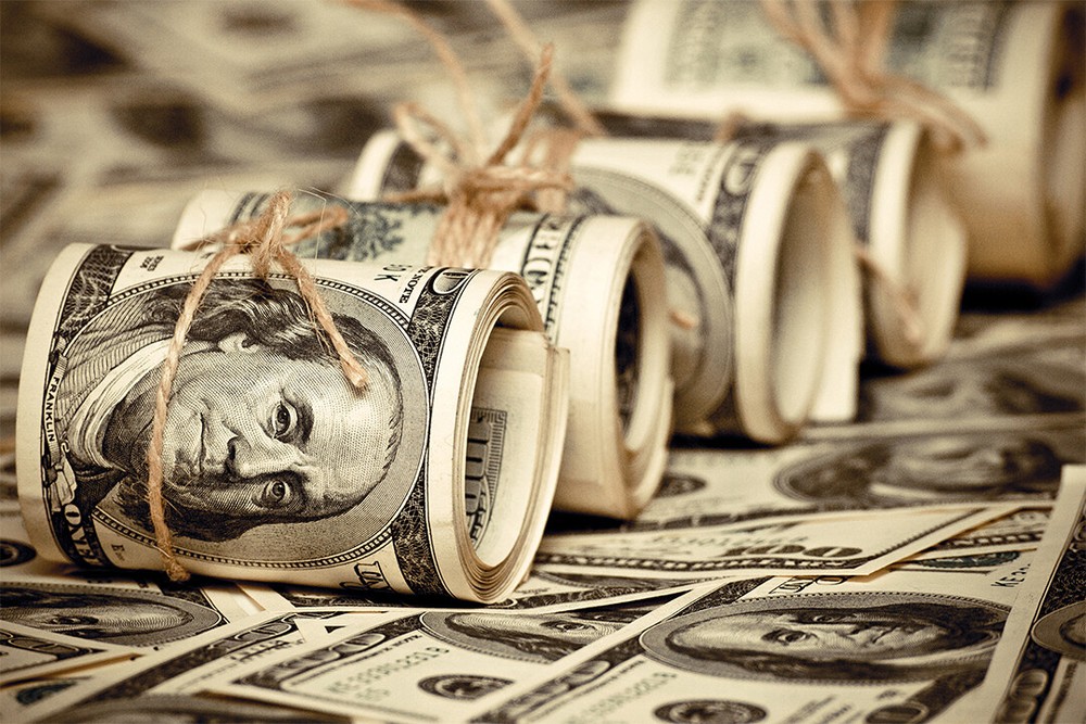 Rolled Up Dollar Money Design Art Wall – POSTER 20×30