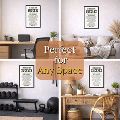 12 Rules for Success Poster Framed 11×17 Motivational Wall Art Inspirational