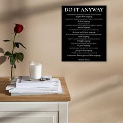 Inspirational Canvas Wall Art Motivational Do It Anyway Quote Print Poster Po…