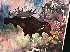 original c. 1950s SCANDINAVIA by SAS Scandinavian Airlines w/ Moose 24×39 Poster