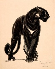 Black Panther [wood engraving] : Paul Jouve : 1930 : Archival Quality Art Print