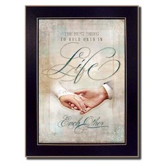 Each Other 1 Black Framed Print Wall Art